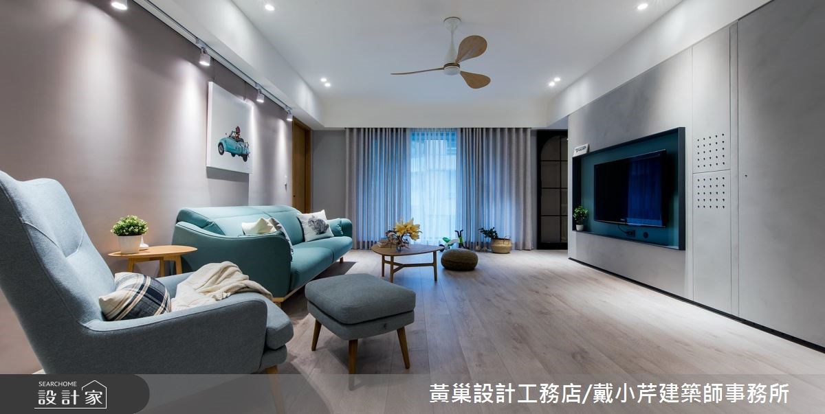 45坪新成屋(5年以下)＿北歐風客廳案例圖片＿黃巢設計工務店/戴小芹建築師事務所＿黃巢_46之16