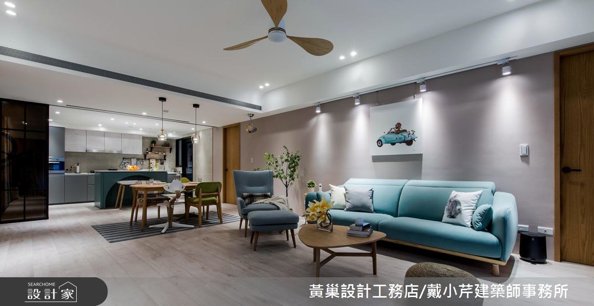 45坪新成屋(5年以下)＿北歐風客廳案例圖片＿黃巢設計工務店/戴小芹建築師事務所＿黃巢_46之17
