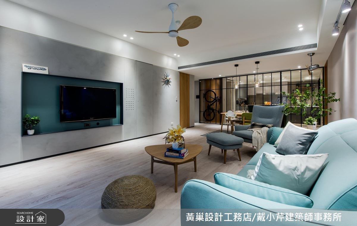45坪新成屋(5年以下)＿北歐風客廳案例圖片＿黃巢設計工務店/戴小芹建築師事務所＿黃巢_46之19