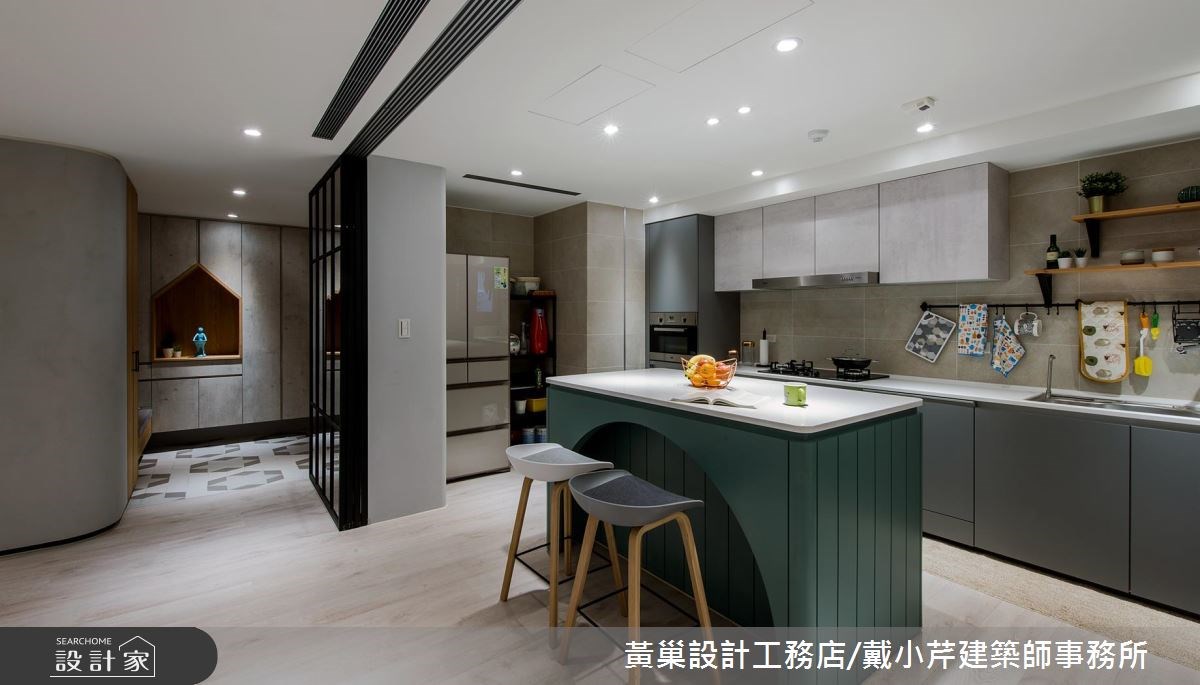 45坪新成屋(5年以下)＿北歐風廚房案例圖片＿黃巢設計工務店/戴小芹建築師事務所＿黃巢_46之30