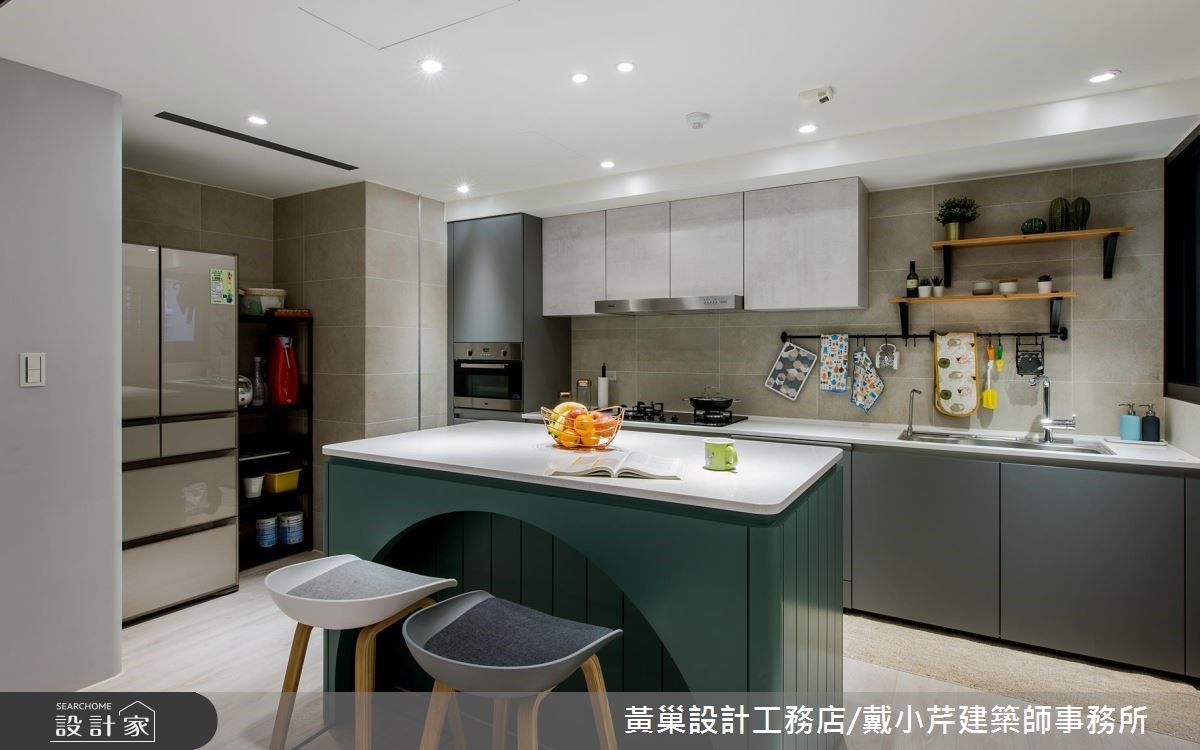 45坪新成屋(5年以下)＿北歐風廚房案例圖片＿黃巢設計工務店/戴小芹建築師事務所＿黃巢_46之31