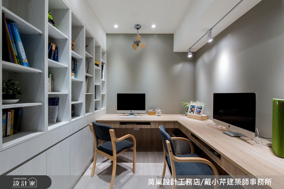 45坪新成屋(5年以下)＿北歐風書房案例圖片＿黃巢設計工務店/戴小芹建築師事務所＿黃巢_46之36