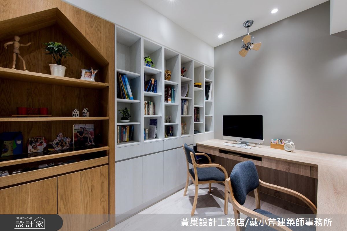 45坪新成屋(5年以下)＿北歐風書房案例圖片＿黃巢設計工務店/戴小芹建築師事務所＿黃巢_46之37