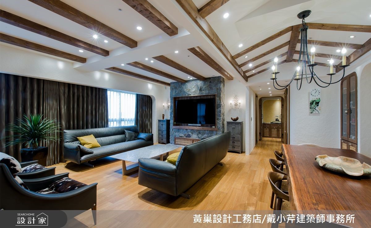 55坪新成屋(5年以下)＿鄉村風客廳案例圖片＿黃巢設計工務店/戴小芹建築師事務所＿黃巢_47之14