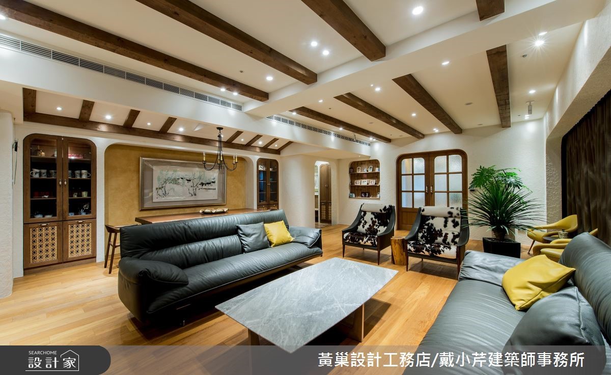 55坪新成屋(5年以下)＿鄉村風客廳案例圖片＿黃巢設計工務店/戴小芹建築師事務所＿黃巢_47之17