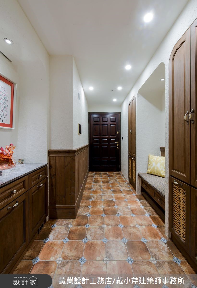 55坪新成屋(5年以下)＿鄉村風玄關臥榻案例圖片＿黃巢設計工務店/戴小芹建築師事務所＿黃巢_47之2