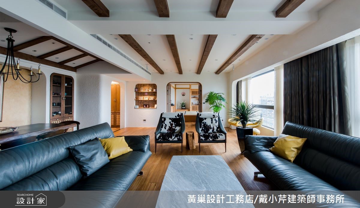 55坪新成屋(5年以下)＿鄉村風客廳案例圖片＿黃巢設計工務店/戴小芹建築師事務所＿黃巢_47之8