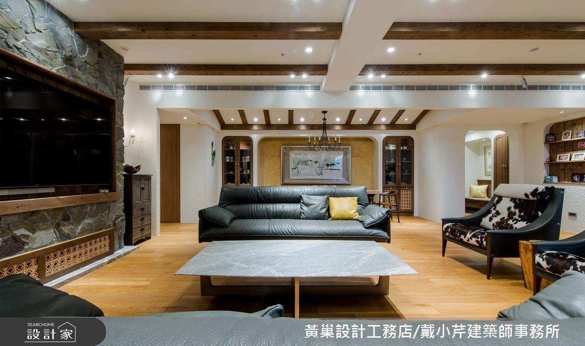 55坪新成屋(5年以下)＿鄉村風客廳案例圖片＿黃巢設計工務店/戴小芹建築師事務所＿黃巢_47之15