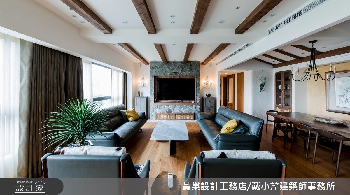 55坪新成屋(5年以下)＿鄉村風客廳案例圖片＿黃巢設計工務店/戴小芹建築師事務所＿黃巢_47之4