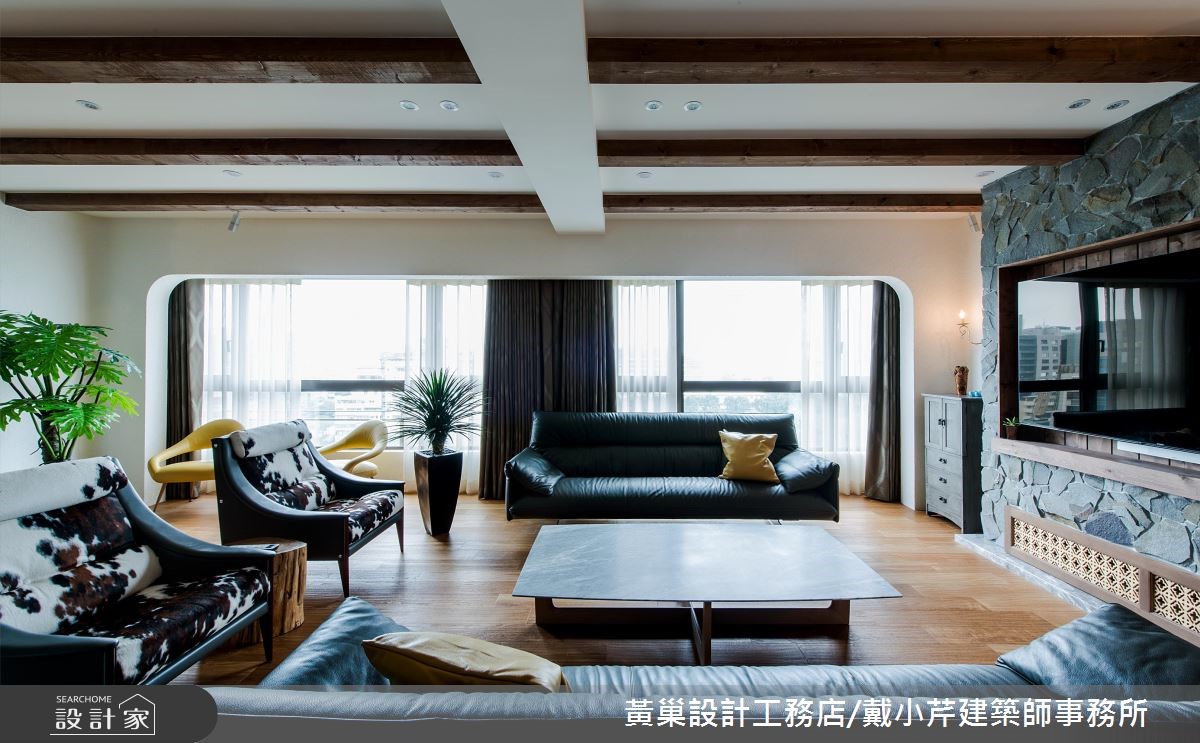 55坪新成屋(5年以下)＿鄉村風客廳案例圖片＿黃巢設計工務店/戴小芹建築師事務所＿黃巢_47之5