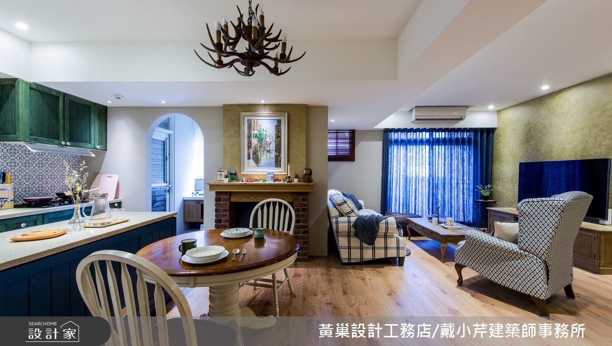 50坪中古屋(5~15年)＿鄉村風客廳餐廳案例圖片＿黃巢設計工務店/戴小芹建築師事務所＿黃巢_49之8