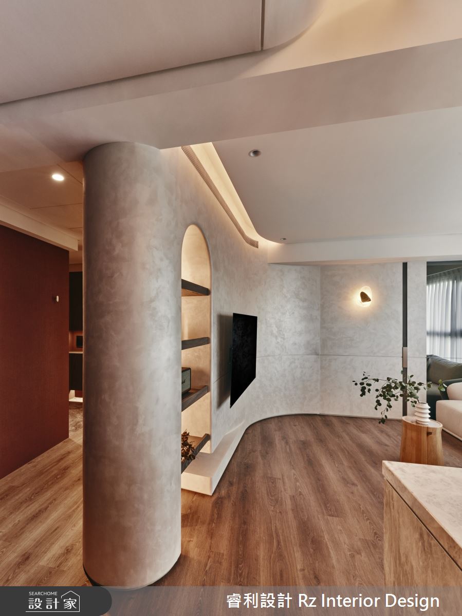 18坪新成屋(5年以下)＿混搭風客廳案例圖片＿睿利設計＿睿利_02.雲霧裡的紅霓分層之8