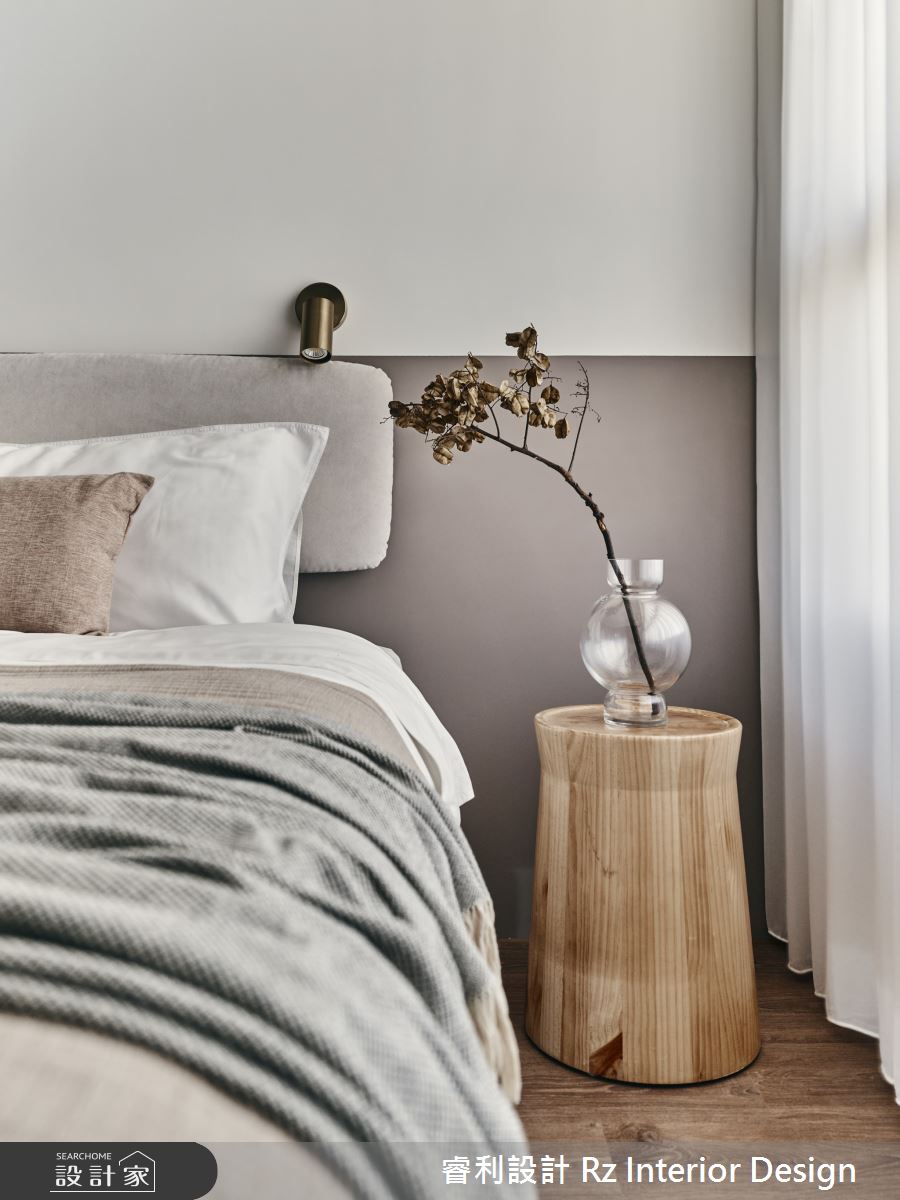 18坪新成屋(5年以下)＿混搭風臥室案例圖片＿睿利設計＿睿利_02.雲霧裡的紅霓分層之13