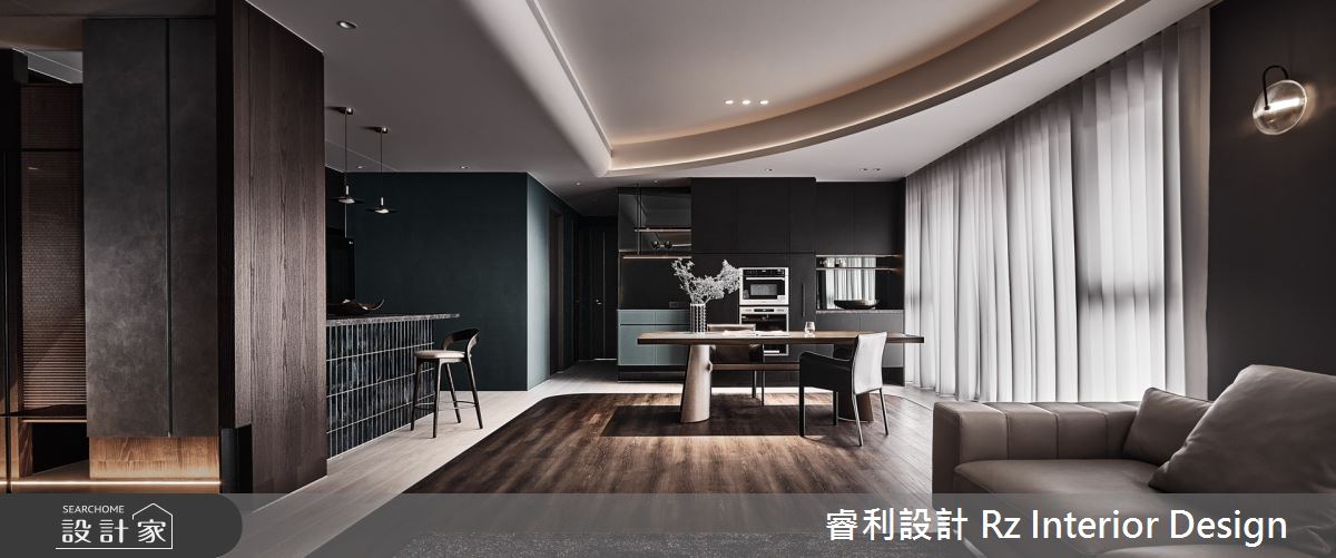 33坪新成屋(5年以下)＿現代風客廳餐廳吧檯中島案例圖片＿睿利設計＿睿利_24.此生的部分精彩之9