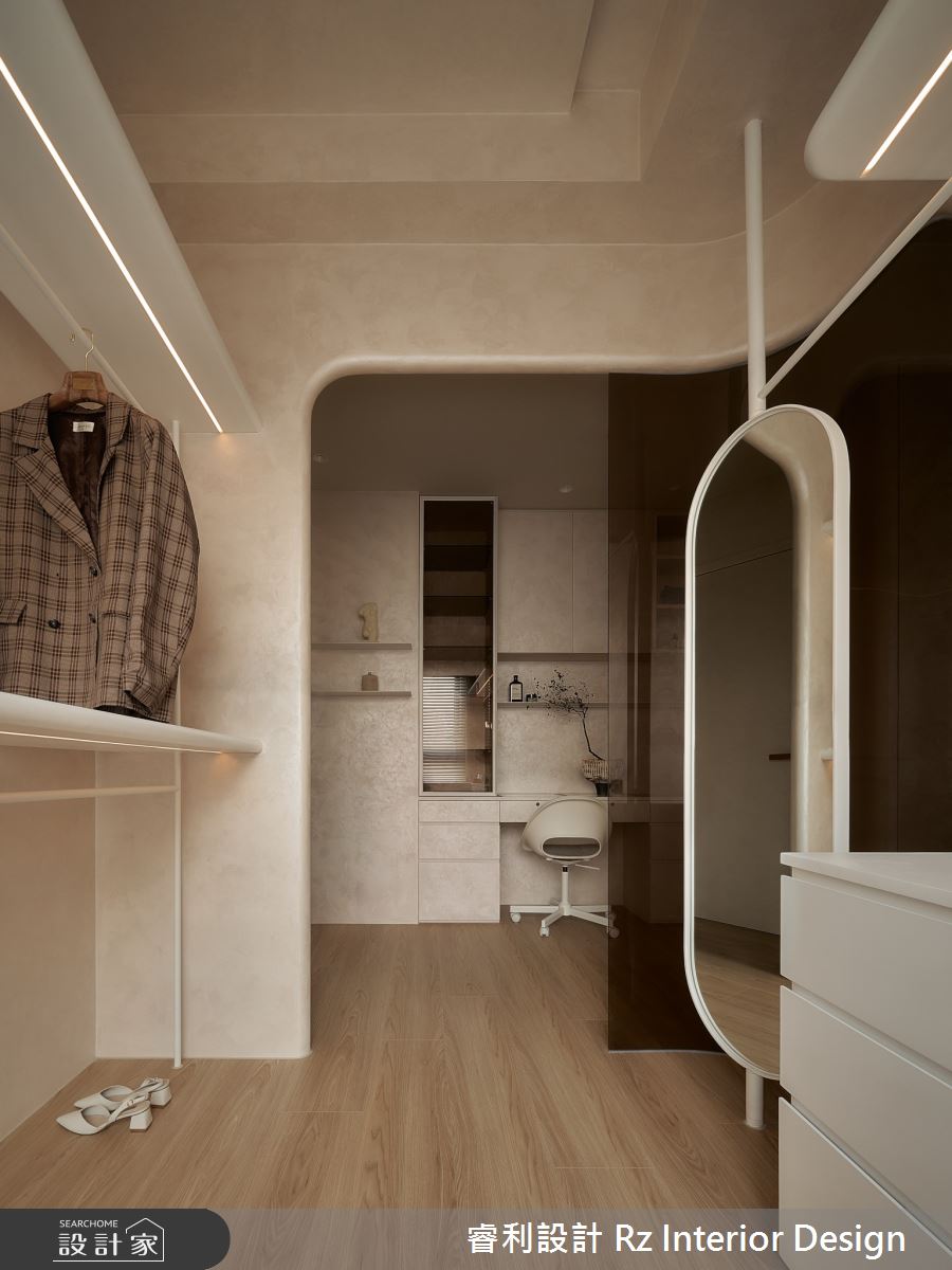 24坪新成屋(5年以下)＿侘寂風更衣間案例圖片＿睿利設計＿睿利_28.夕雲裡的A330之32