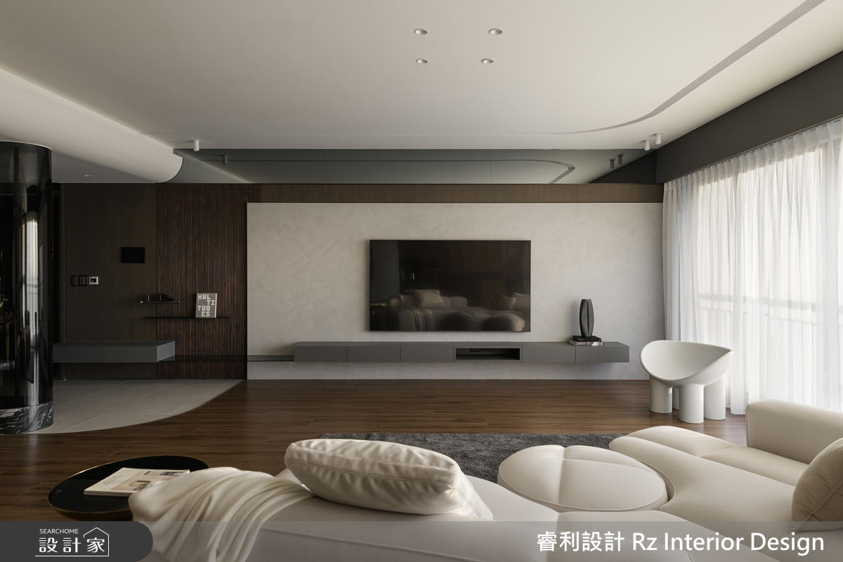 39坪新成屋(5年以下)＿現代風客廳案例圖片＿睿利設計＿睿利_35.暖陽的佇留之6