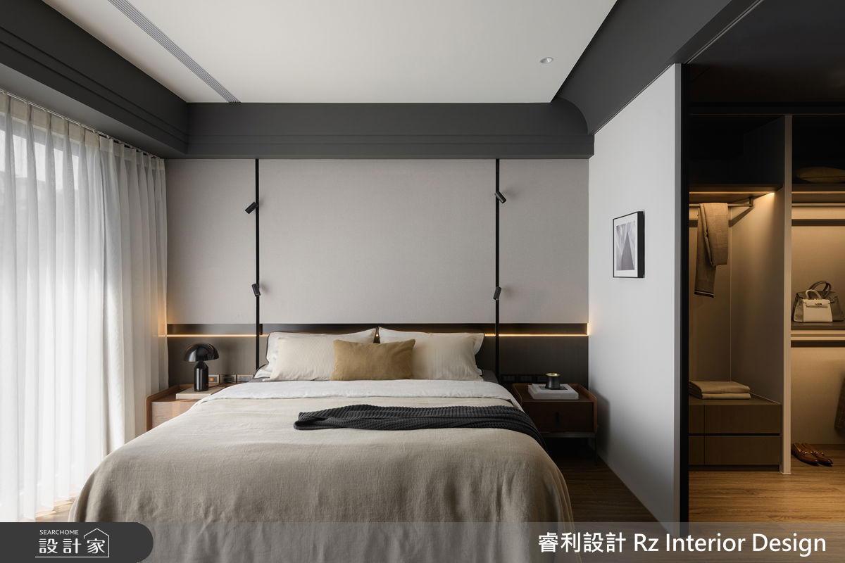 39坪新成屋(5年以下)＿現代風臥室案例圖片＿睿利設計＿睿利_35.暖陽的佇留之23