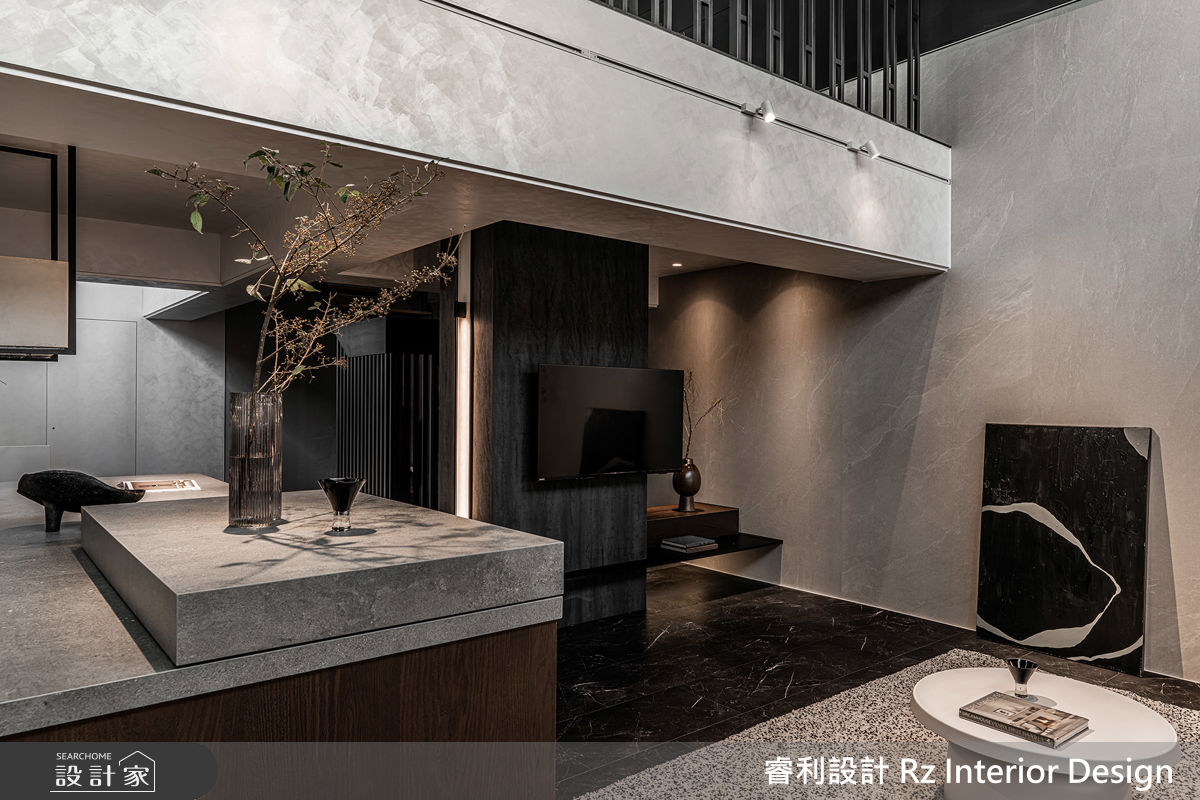 78坪老屋(16~30年)＿現代風客廳中島案例圖片＿睿利設計＿睿利_40.深藏翠林的靈魂分層之13