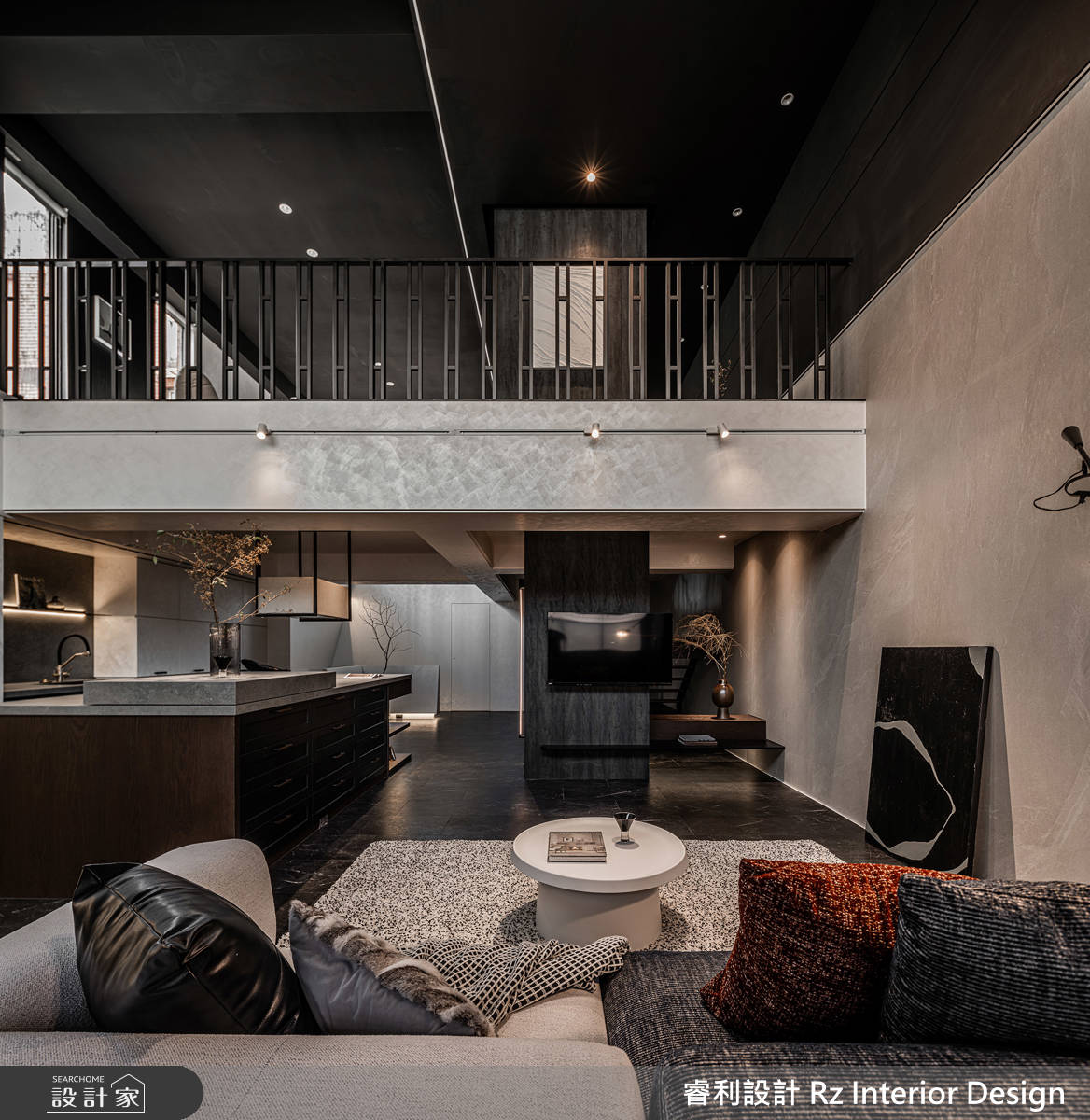 78坪老屋(16~30年)＿現代風客廳中島案例圖片＿睿利設計＿睿利_40.深藏翠林的靈魂分層之16
