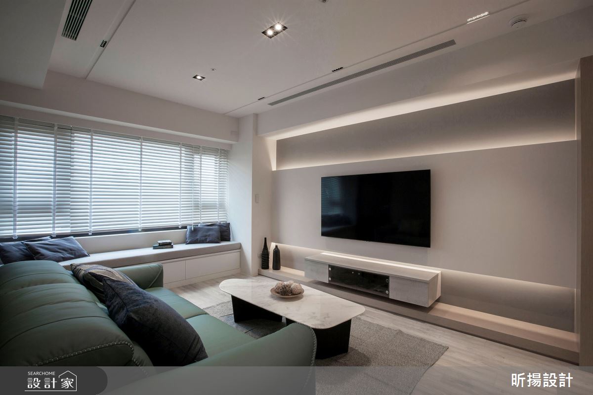 20坪新成屋(5年以下)＿現代風客廳臥榻案例圖片＿昕揚室內裝修設計有限公司＿昕揚_灰階‧日光之7