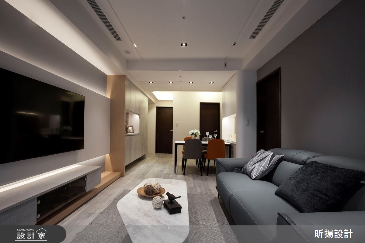 20坪新成屋(5年以下)＿現代風客廳餐廳案例圖片＿昕揚室內裝修設計有限公司＿昕揚_灰階‧日光之13