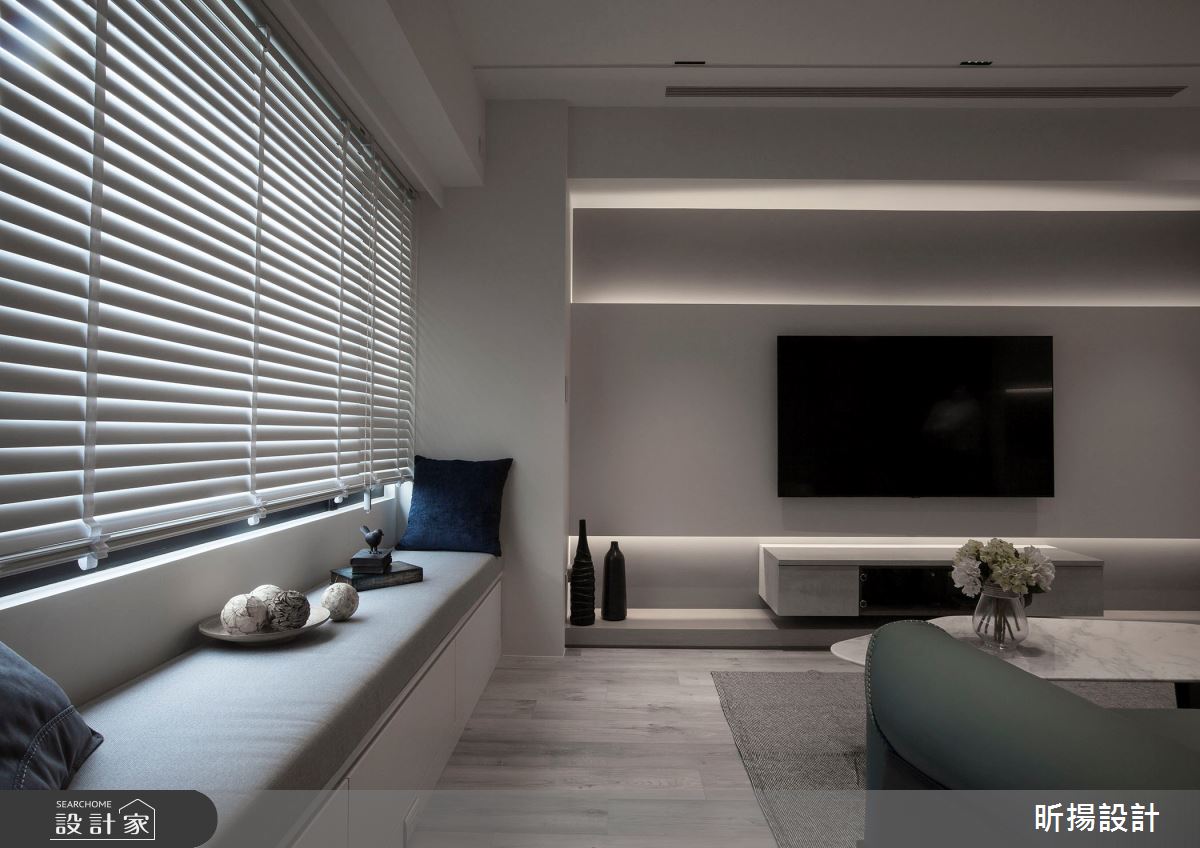 20坪新成屋(5年以下)＿現代風客廳臥榻案例圖片＿昕揚室內裝修設計有限公司＿昕揚_灰階‧日光之10