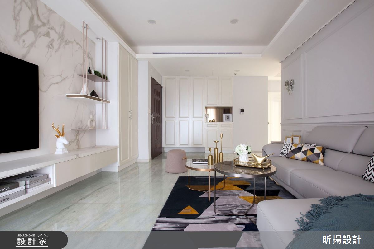 40坪中古屋(5~15年)＿新古典客廳案例圖片＿昕揚室內裝修設計有限公司＿昕揚_光影中的雅緻輕古典之9