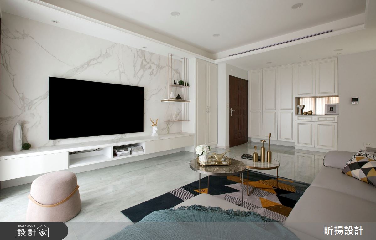 40坪中古屋(5~15年)＿新古典客廳案例圖片＿昕揚室內裝修設計有限公司＿昕揚_光影中的雅緻輕古典之7