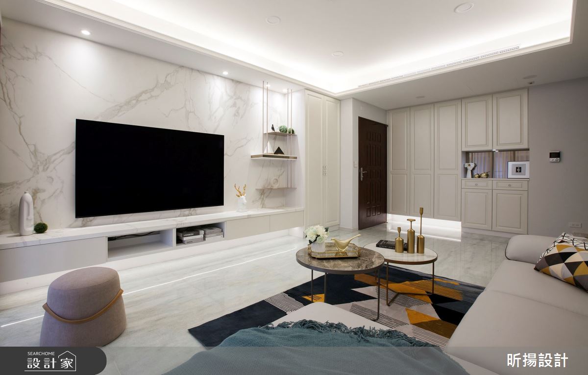 40坪中古屋(5~15年)＿新古典客廳案例圖片＿昕揚室內裝修設計有限公司＿昕揚_光影中的雅緻輕古典之8