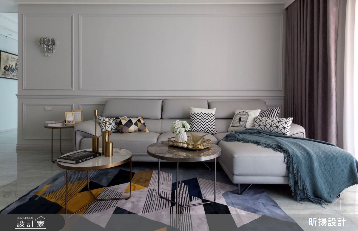 40坪中古屋(5~15年)＿新古典客廳案例圖片＿昕揚室內裝修設計有限公司＿昕揚_光影中的雅緻輕古典之10