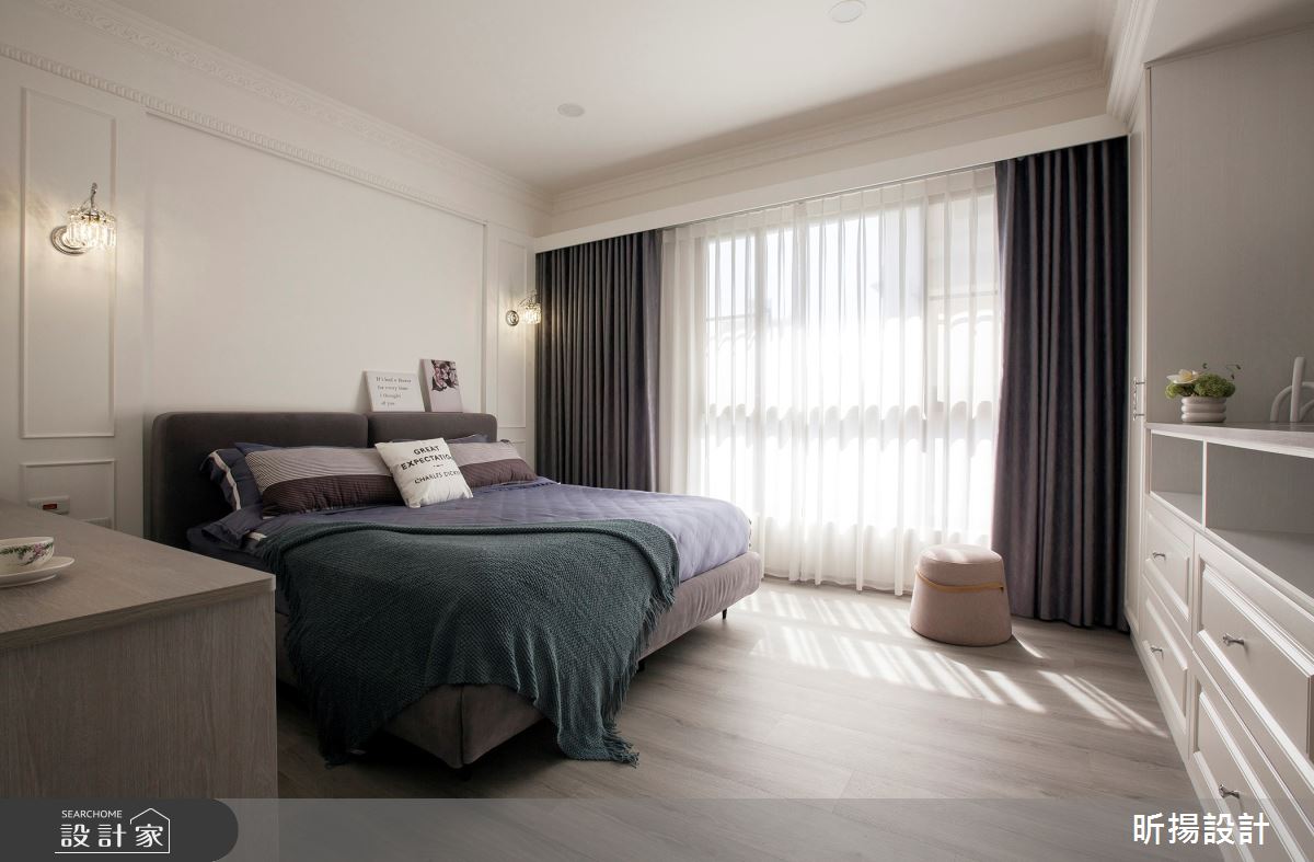 40坪中古屋(5~15年)＿新古典臥室案例圖片＿昕揚室內裝修設計有限公司＿昕揚_光影中的雅緻輕古典之11
