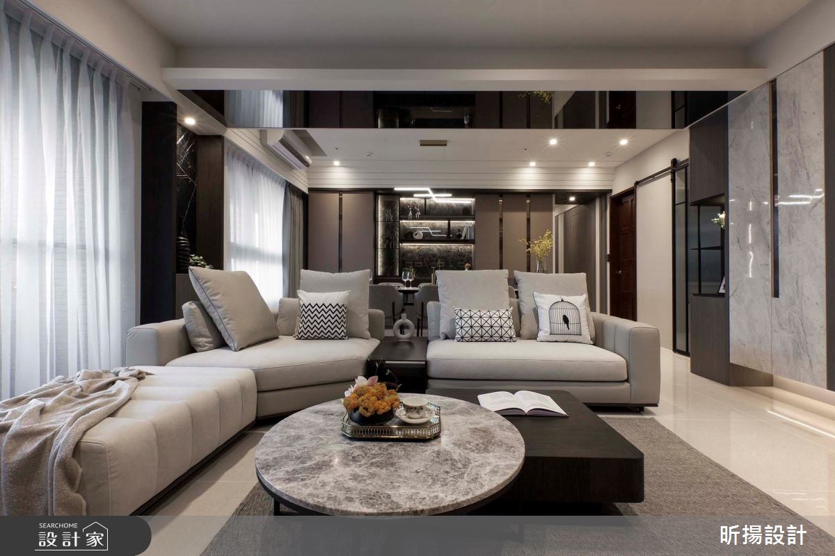 35坪新成屋(5年以下)＿現代風客廳案例圖片＿昕揚室內裝修設計有限公司＿昕揚_澄然‧寧靜之4
