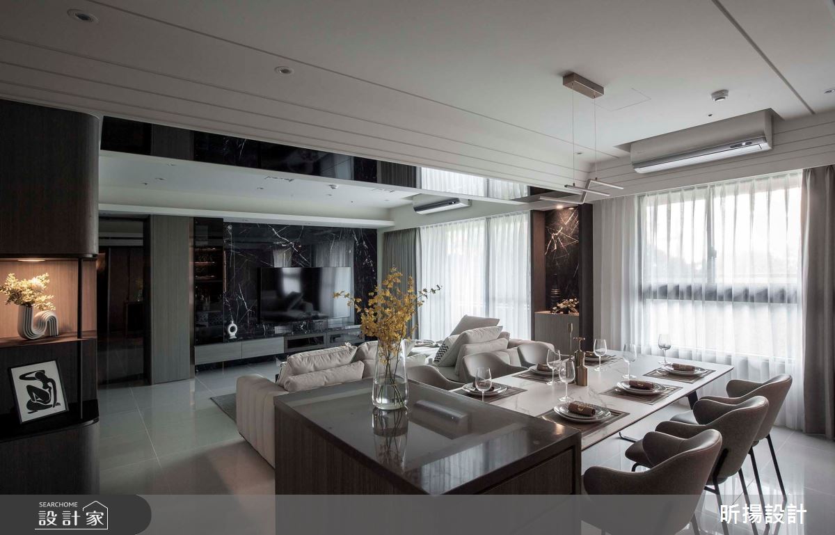 35坪新成屋(5年以下)＿現代風客廳餐廳案例圖片＿昕揚室內裝修設計有限公司＿昕揚_澄然‧寧靜之10