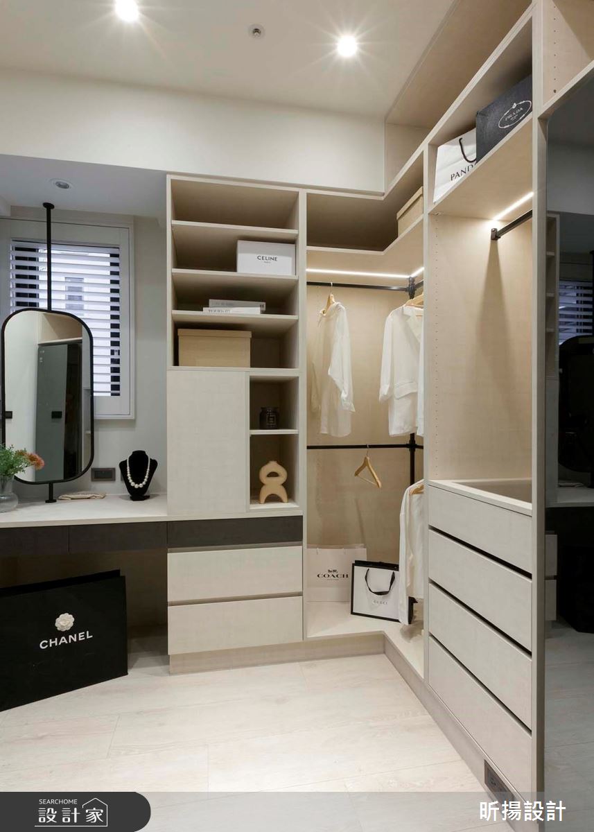 35坪新成屋(5年以下)＿現代風更衣間案例圖片＿昕揚室內裝修設計有限公司＿昕揚_澄然‧寧靜之22