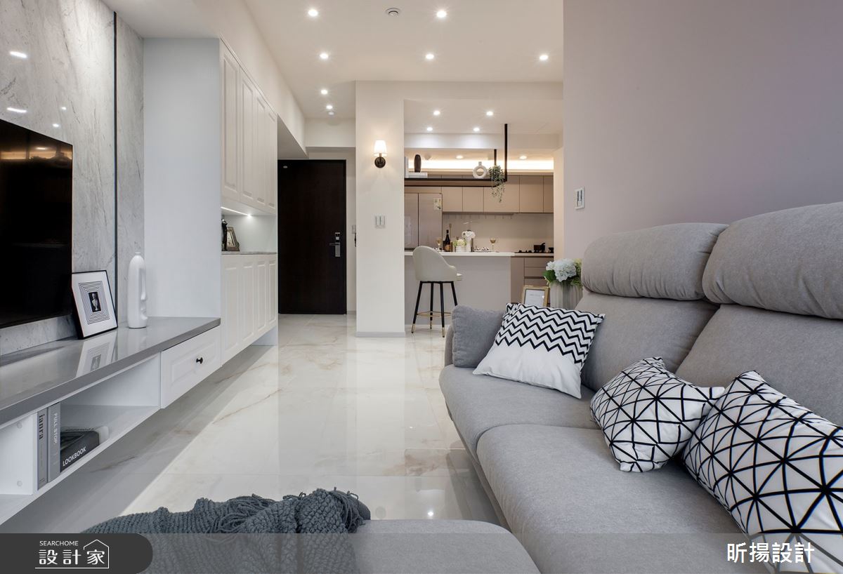 23坪新成屋(5年以下)＿新古典客廳廚房吧檯中島案例圖片＿昕揚室內裝修設計有限公司＿昕揚_來一曲剛剛好的浪漫之10