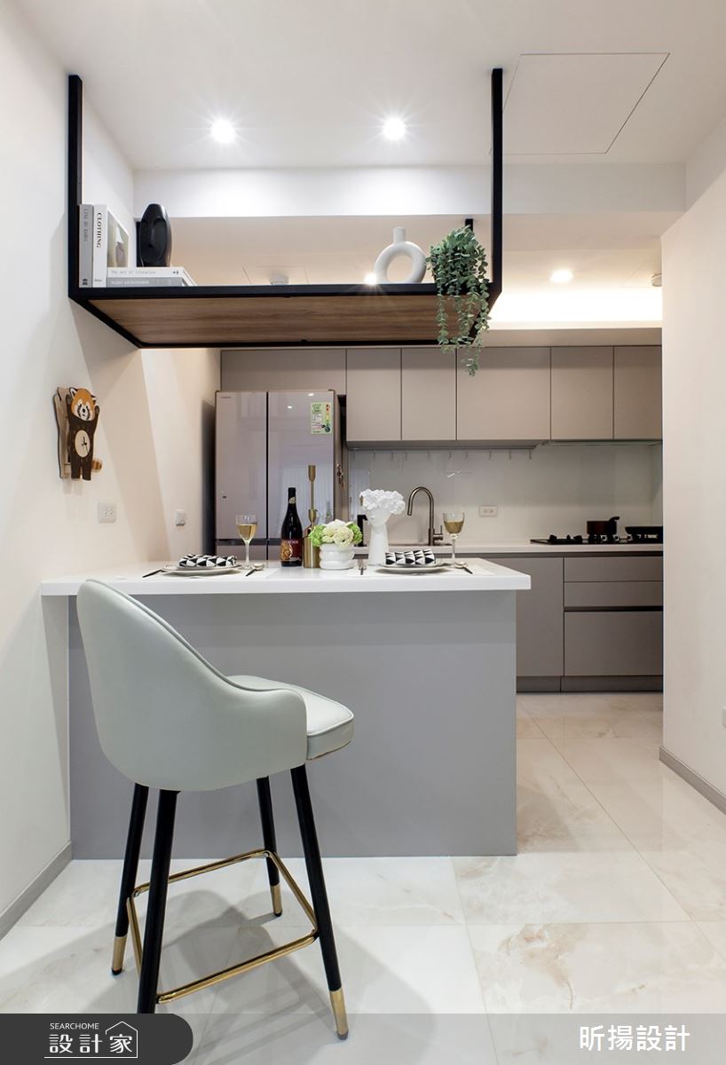 23坪新成屋(5年以下)＿新古典廚房中島案例圖片＿昕揚室內裝修設計有限公司＿昕揚_來一曲剛剛好的浪漫之13