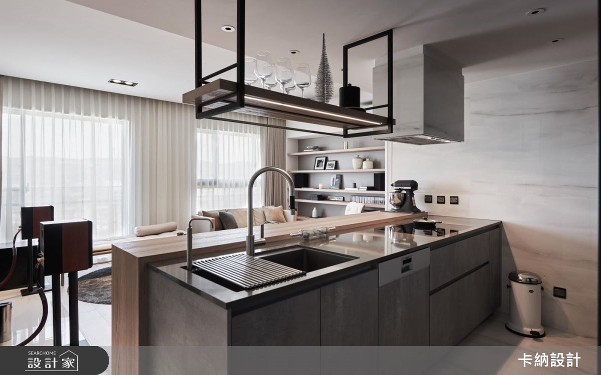 20坪新成屋(5年以下)＿現代風廚房中島案例圖片＿卡納文創/品納設計＿卡納_26之3