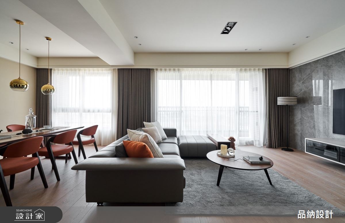 40坪新成屋(5年以下)＿美式風客廳案例圖片＿卡納文創/品納設計＿品納_40之5