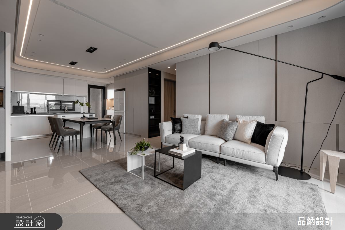 30坪新成屋(5年以下)＿現代風客廳餐廳廚房中島案例圖片＿卡納文創/品納設計＿品納_49之8