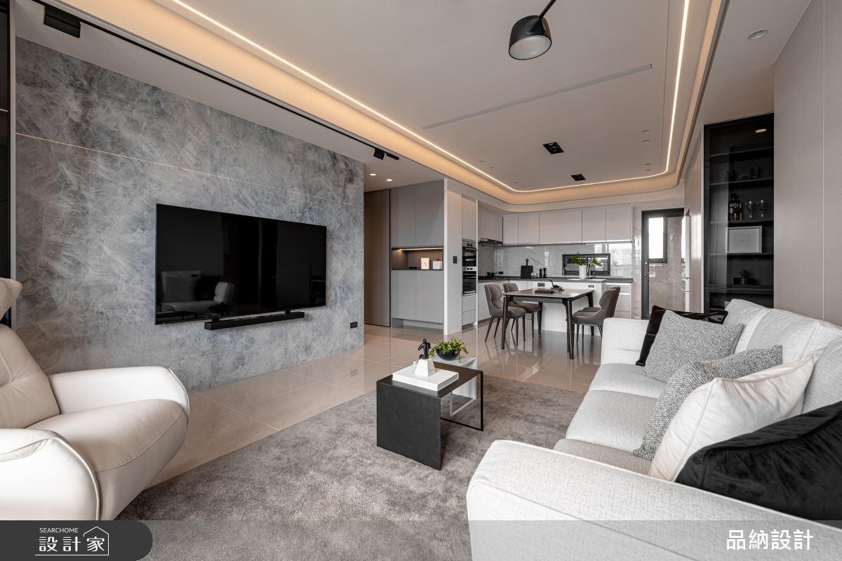 30坪新成屋(5年以下)＿現代風玄關客廳餐廳廚房中島案例圖片＿卡納文創/品納設計＿品納_49之10