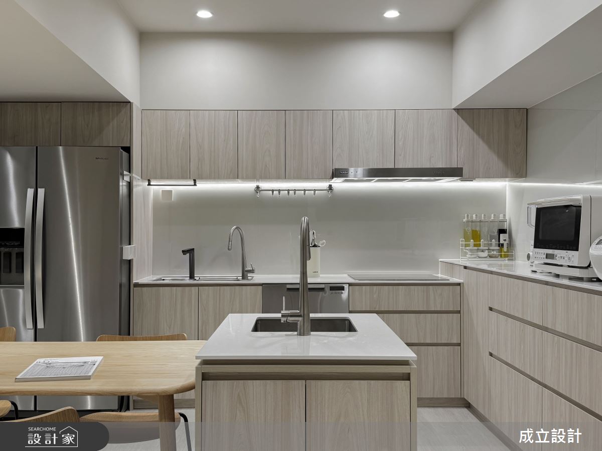 42坪老屋(41~50年)＿簡約風餐廳廚房中島案例圖片＿成立設計＿成立_REBORN之13