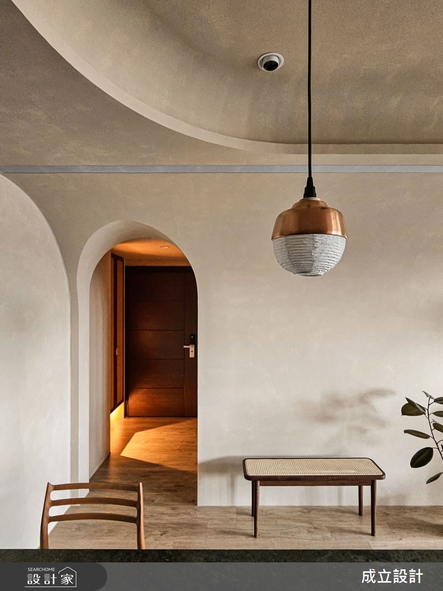 20坪新成屋(5年以下)＿復古風玄關客廳餐廳案例圖片＿成立設計＿成立_Personality之9