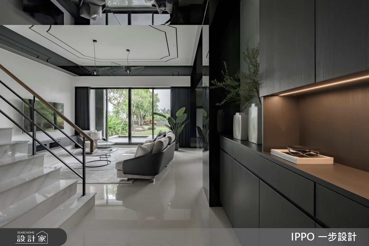 45坪新成屋(5年以下)＿現代風客廳樓梯案例圖片＿IPPO 一步設計＿一步_第十八步_翠幽韵 Emerald Serenity之12