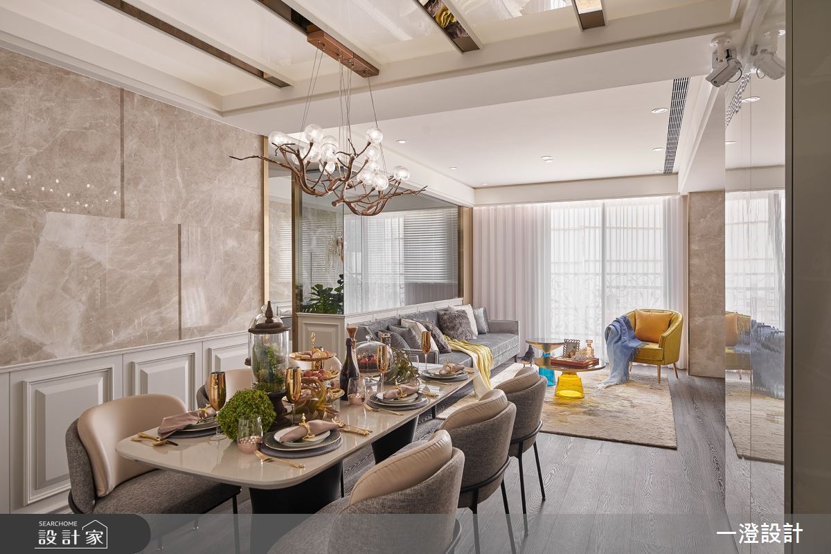 61坪＿古典輕奢風客廳餐廳案例圖片＿一澄設計事業＿一澄_07.春與麗之1
