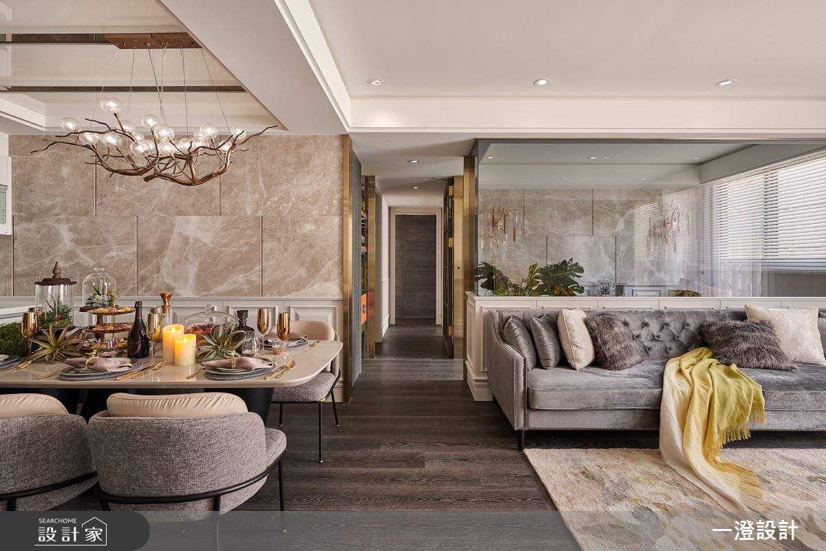 61坪＿古典輕奢風客廳餐廳案例圖片＿一澄設計事業＿一澄_07.春與麗之4