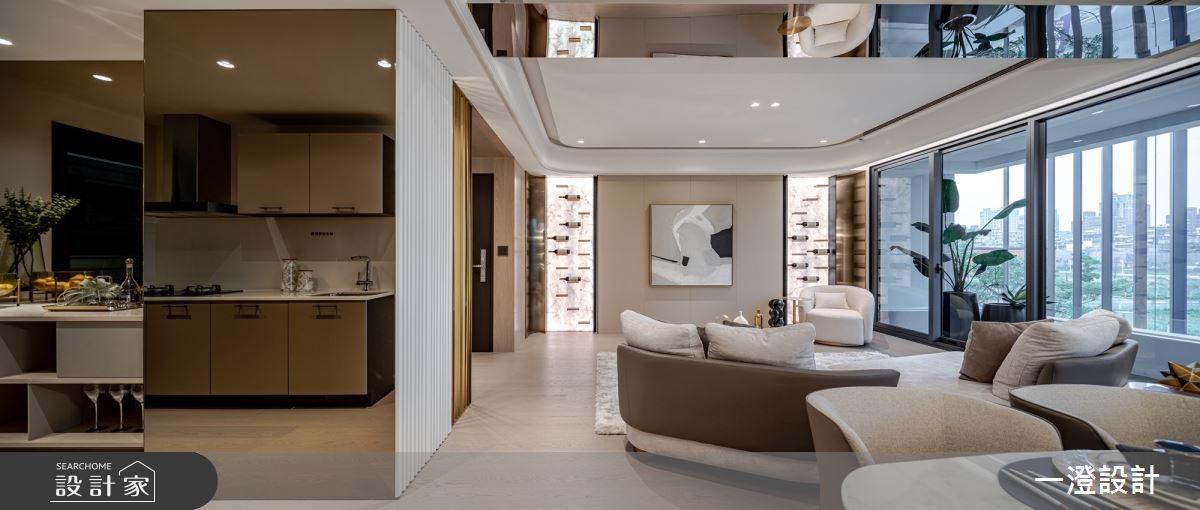 50坪＿輕奢華風客廳餐廳廚房案例圖片＿一澄設計事業＿一澄_11.熠熠之8