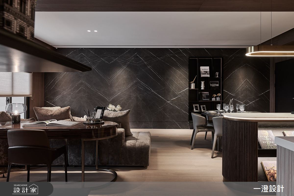 51坪＿現代輕奢風客廳餐廳書房中島案例圖片＿一澄設計事業＿一澄_23.墨‧居之1
