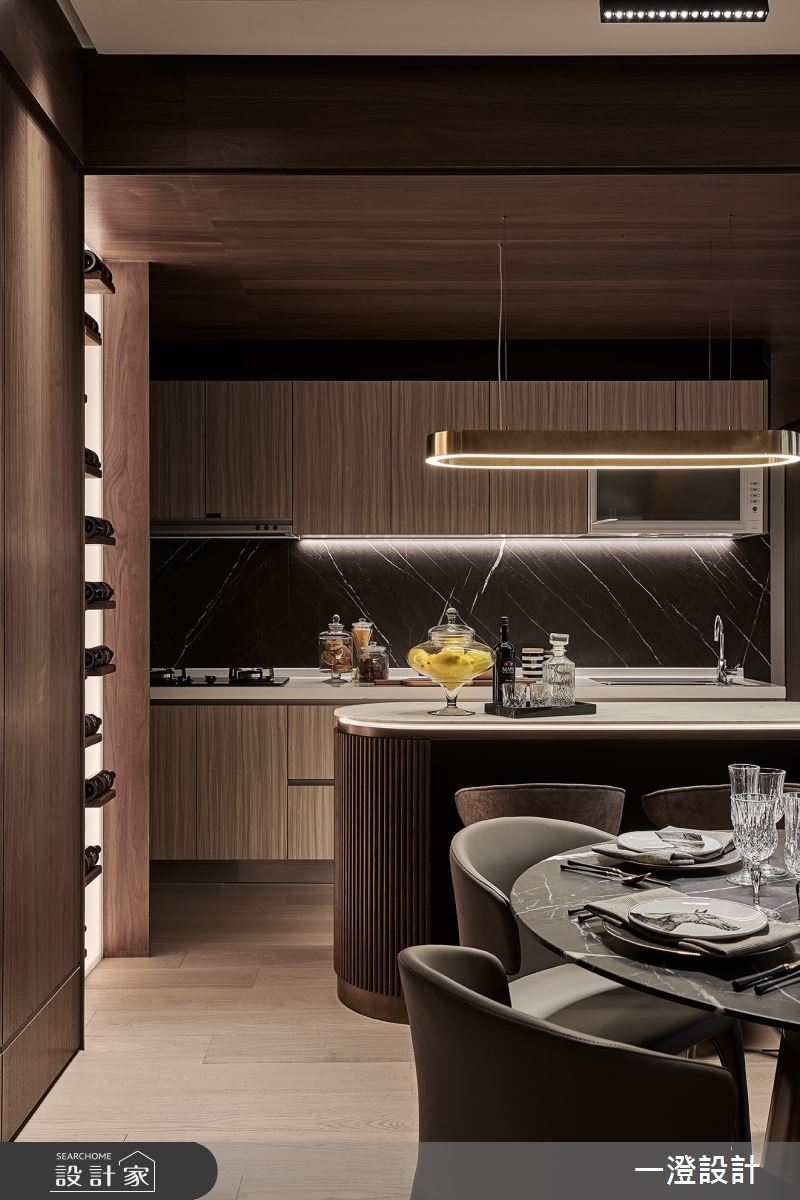 51坪＿現代輕奢風餐廳廚房中島案例圖片＿一澄設計事業＿一澄_23.墨‧居之6