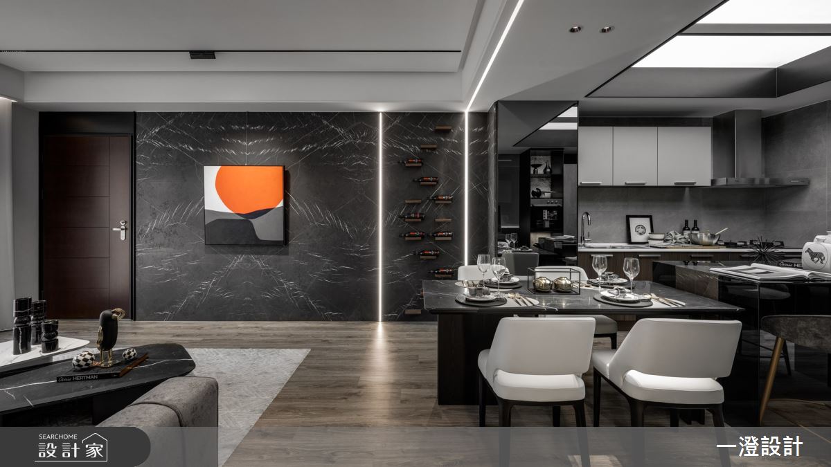 40坪＿現代簡約風客廳餐廳廚房中島案例圖片＿一澄設計事業＿一澄_43.隱‧寓之4