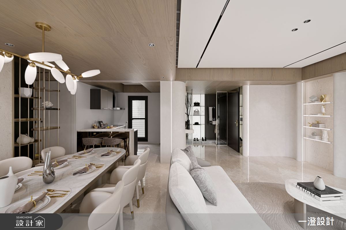 55坪＿侘寂輕奢風玄關客廳餐廳廚房中島案例圖片＿一澄設計事業＿一澄_44.賦居之9
